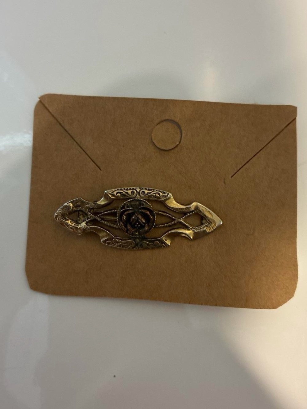 Antique-Style Gold Floral Filigree Brooch - Women Accessories